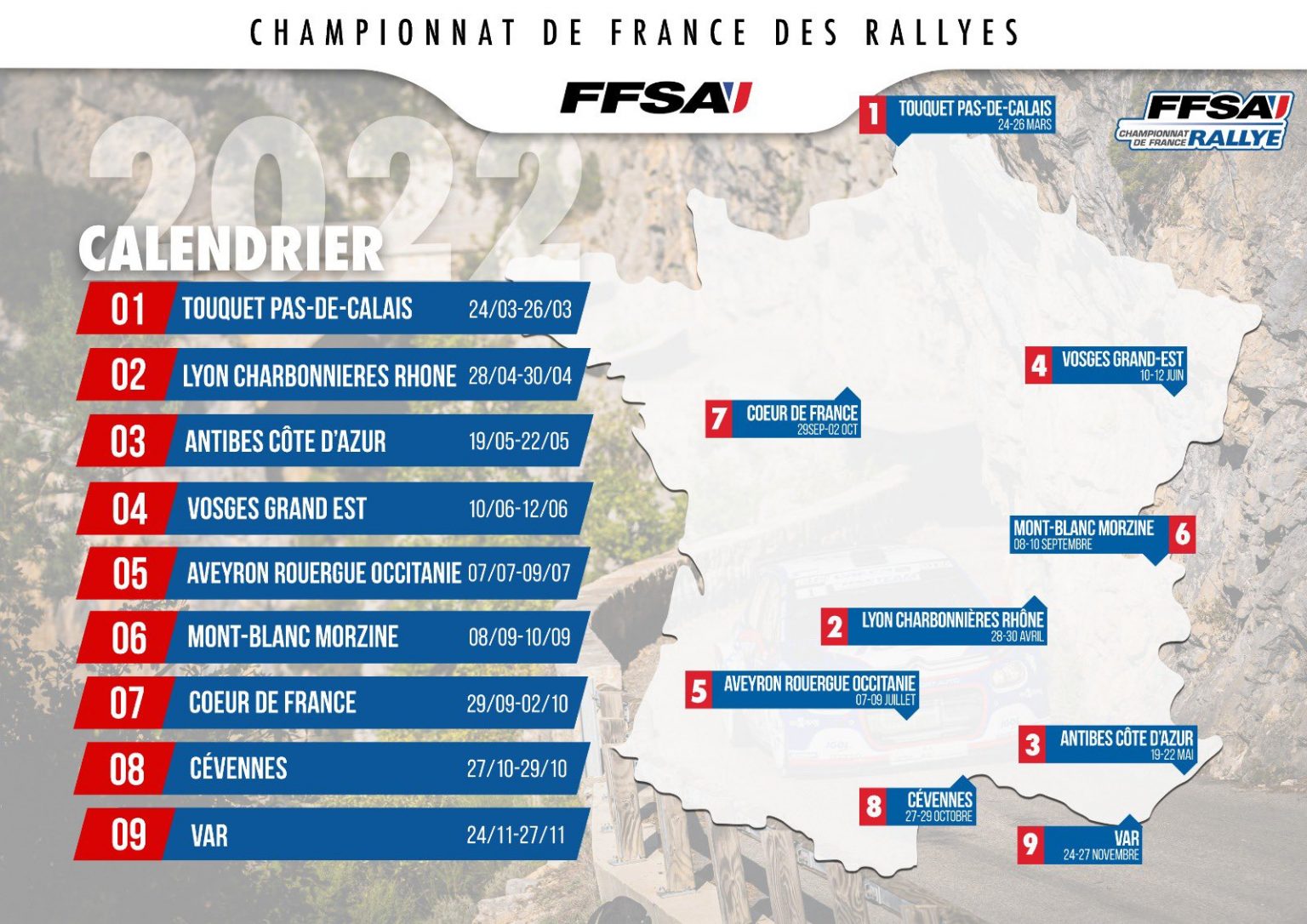CALENDRIER RALLYES FRANCE 2022 Rallyes magazine